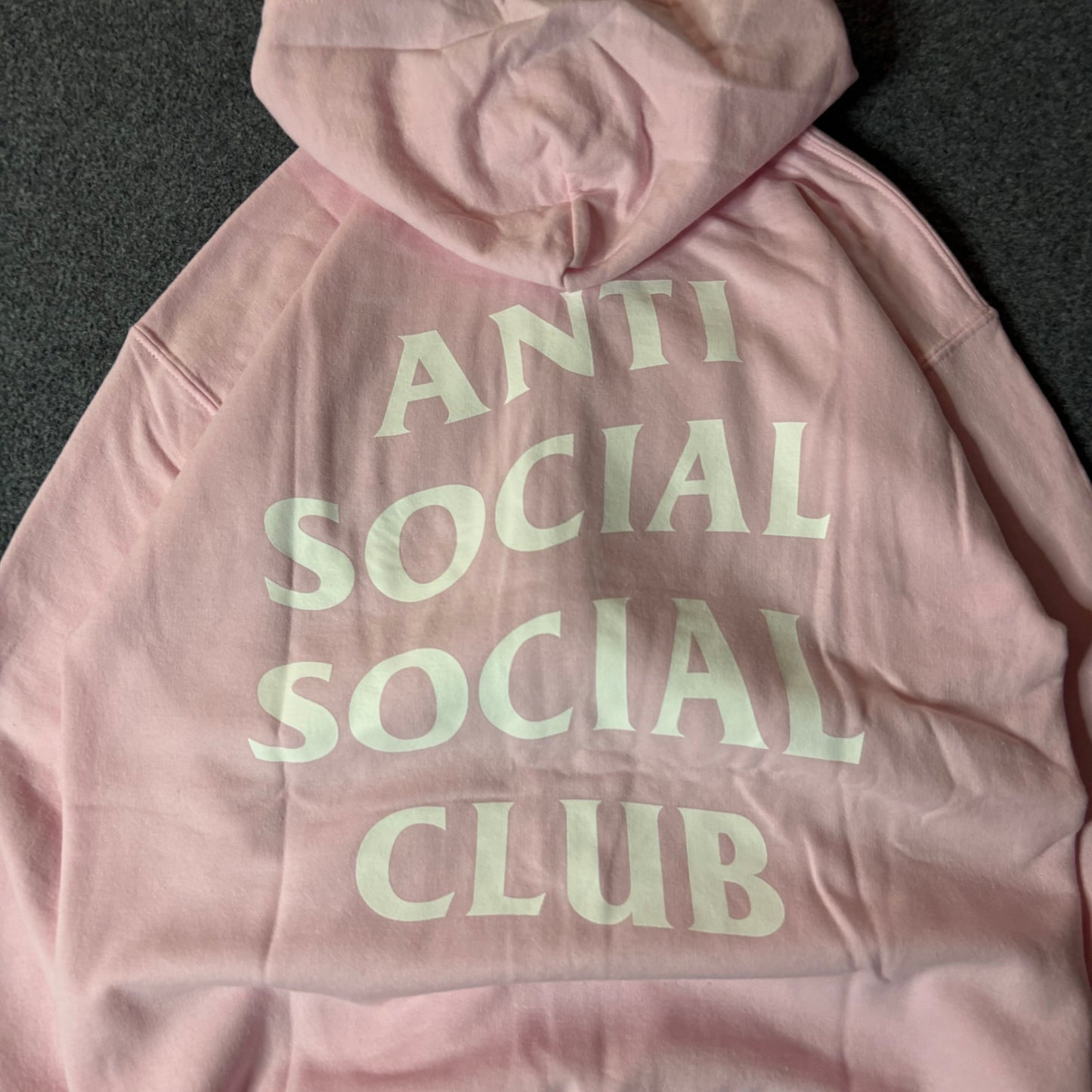 Anti Social Social Club pink zip up hoodie