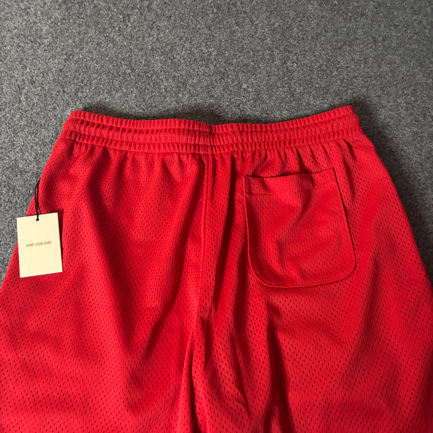 Aime Leon Dore mesh gym short true red