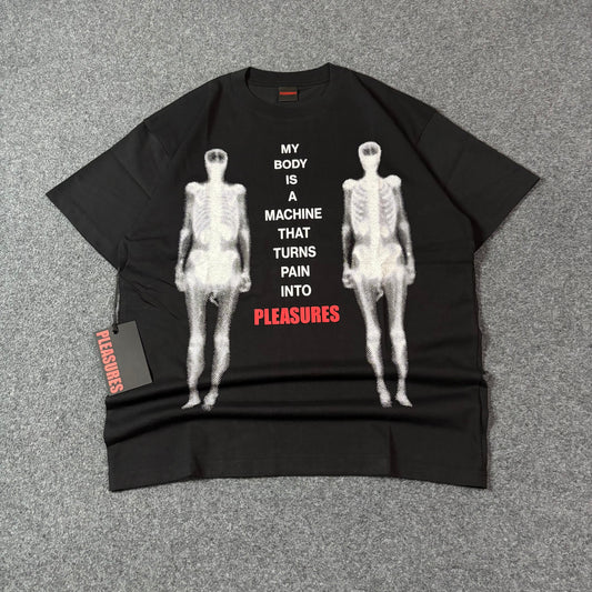 Pleasures machine tee black