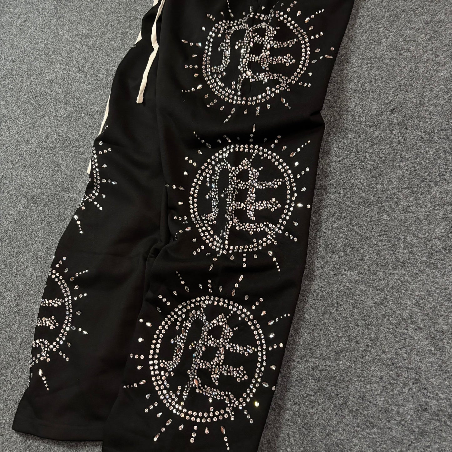 Mixed Emotions rhinestone embellishment track pant