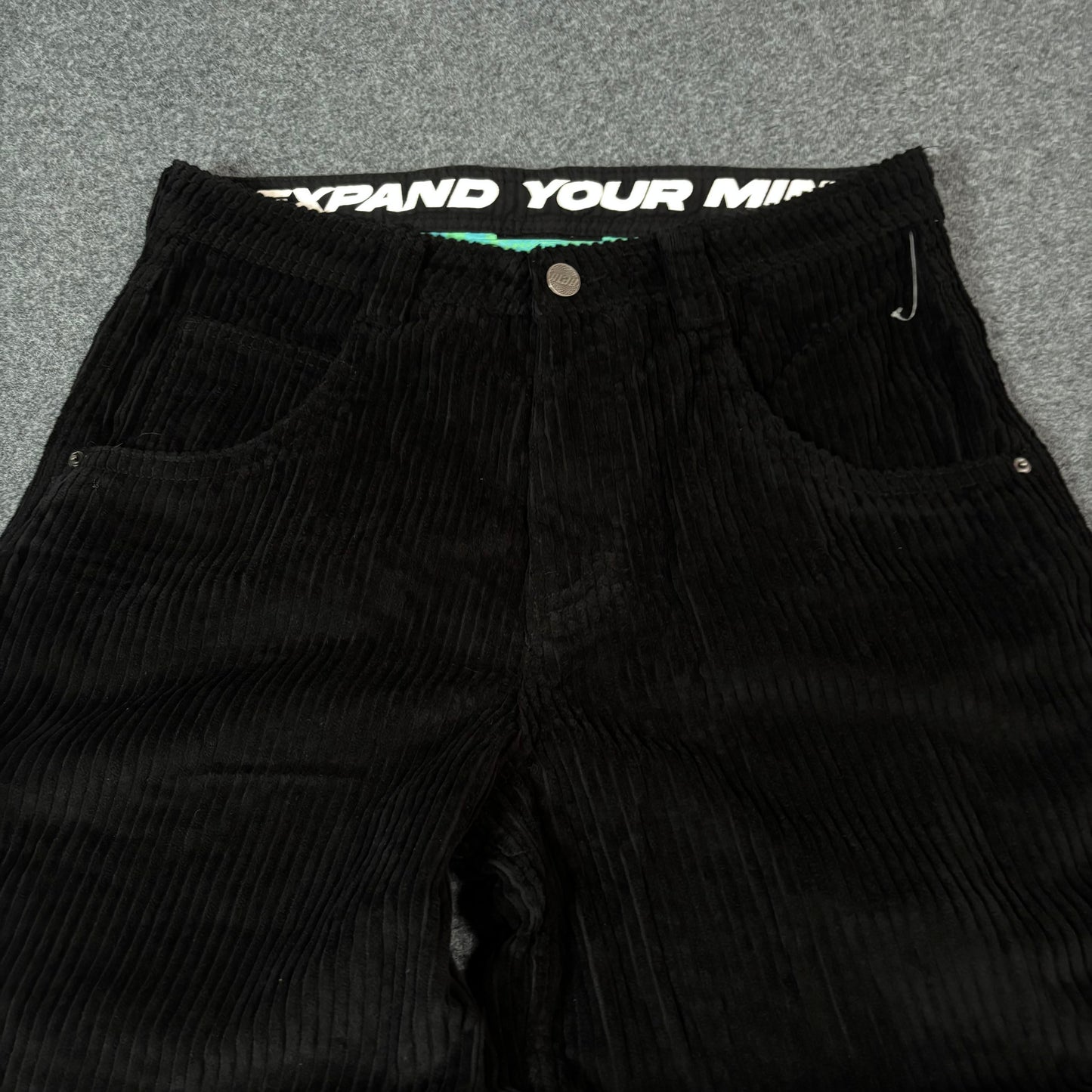 A Lab mega rave black corduroy pants