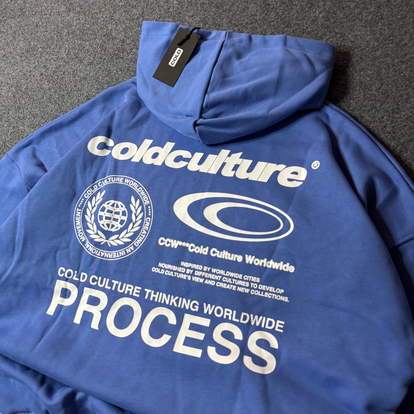 Cold Culture visualice hoodie saphire blue