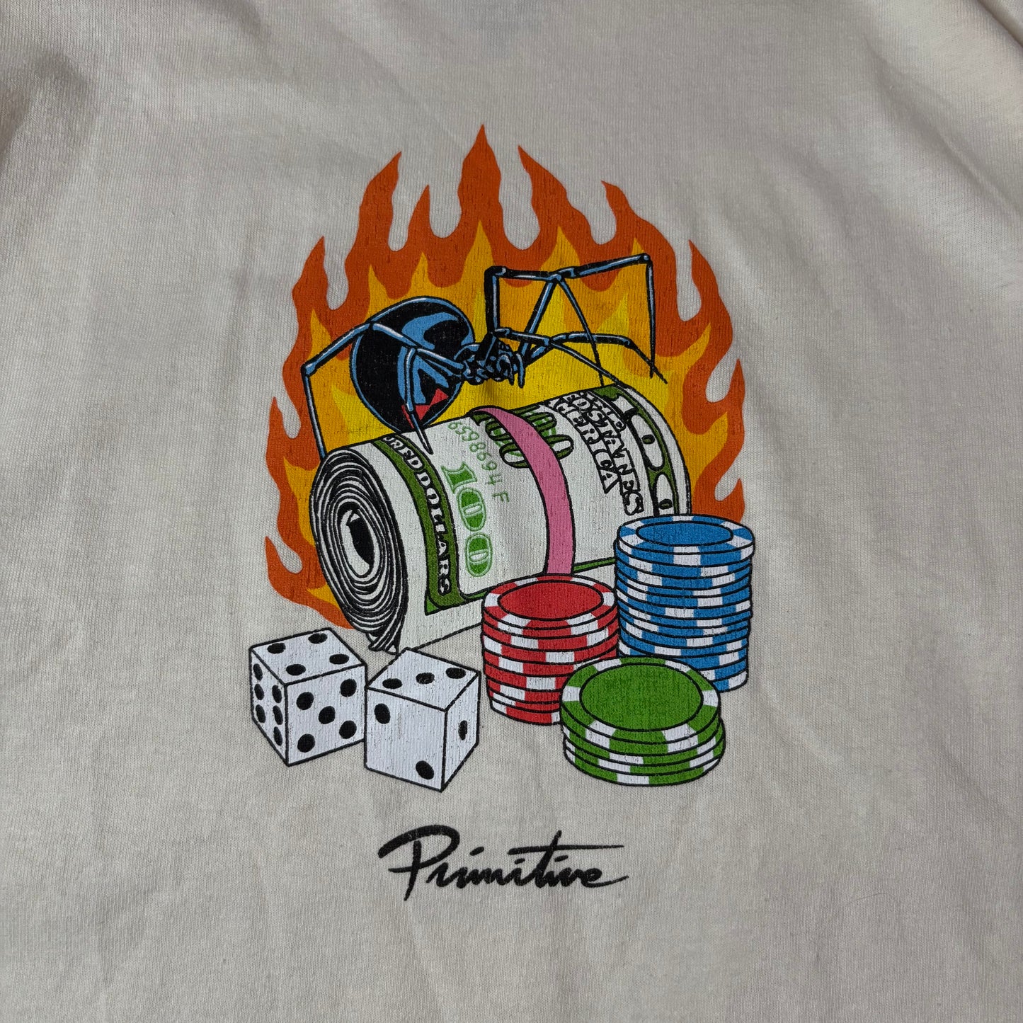 Primitive stakes beige tee