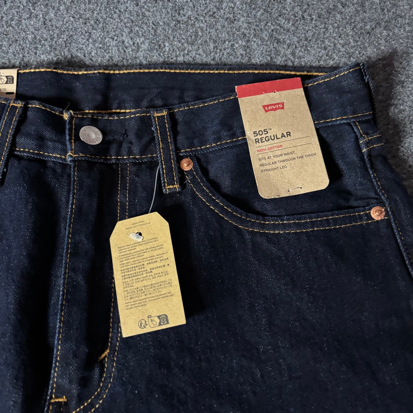 Levi’s 505 regular fit indigo jeans