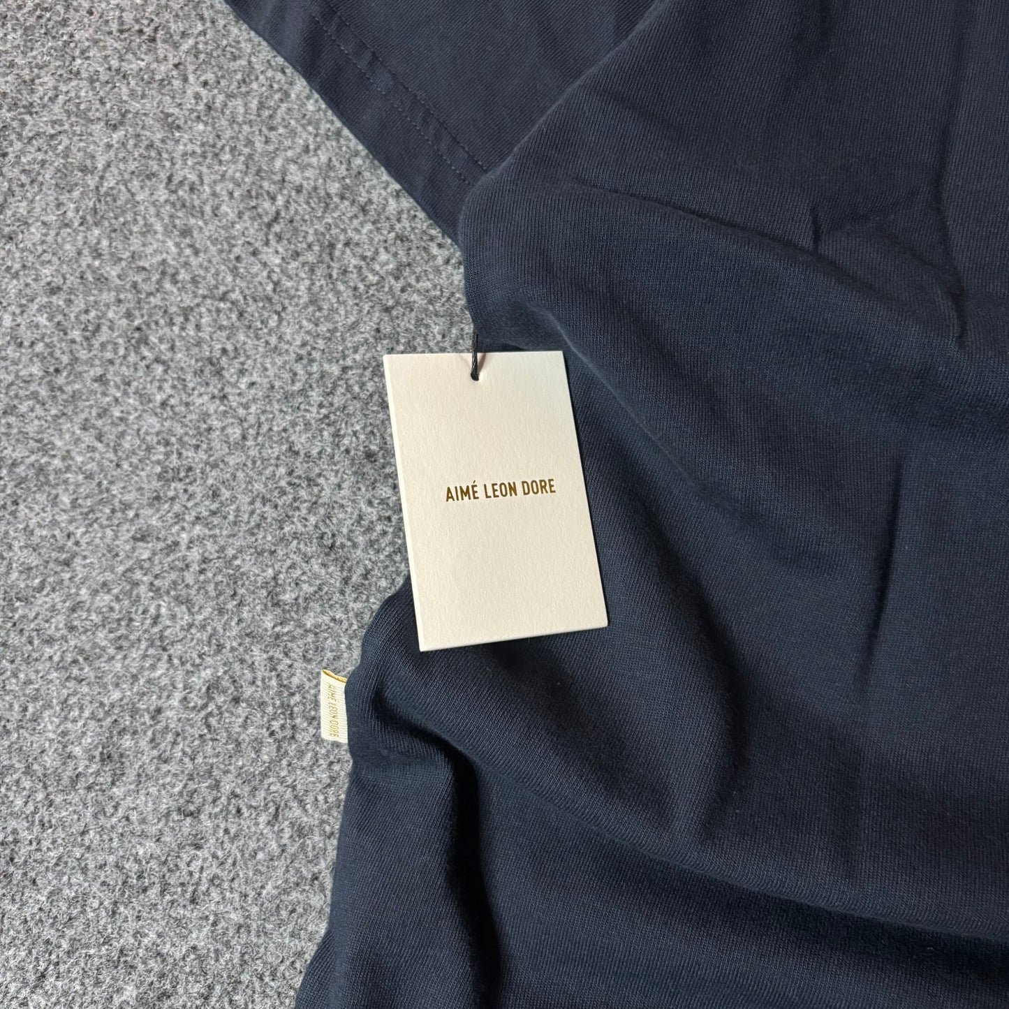 Aime Leon Dore ss micro din logo navy tee