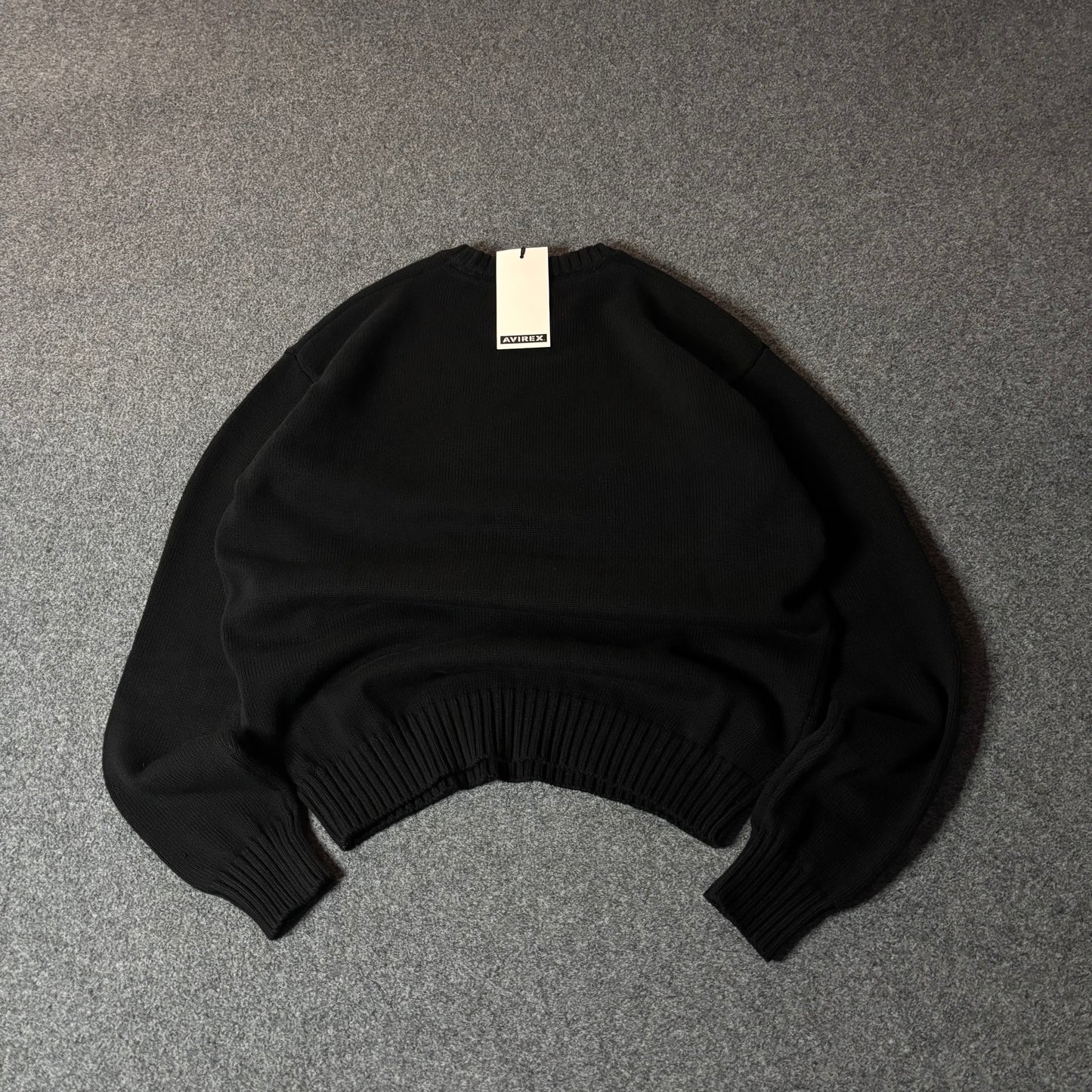 Avirex track field knit sweater black/noir