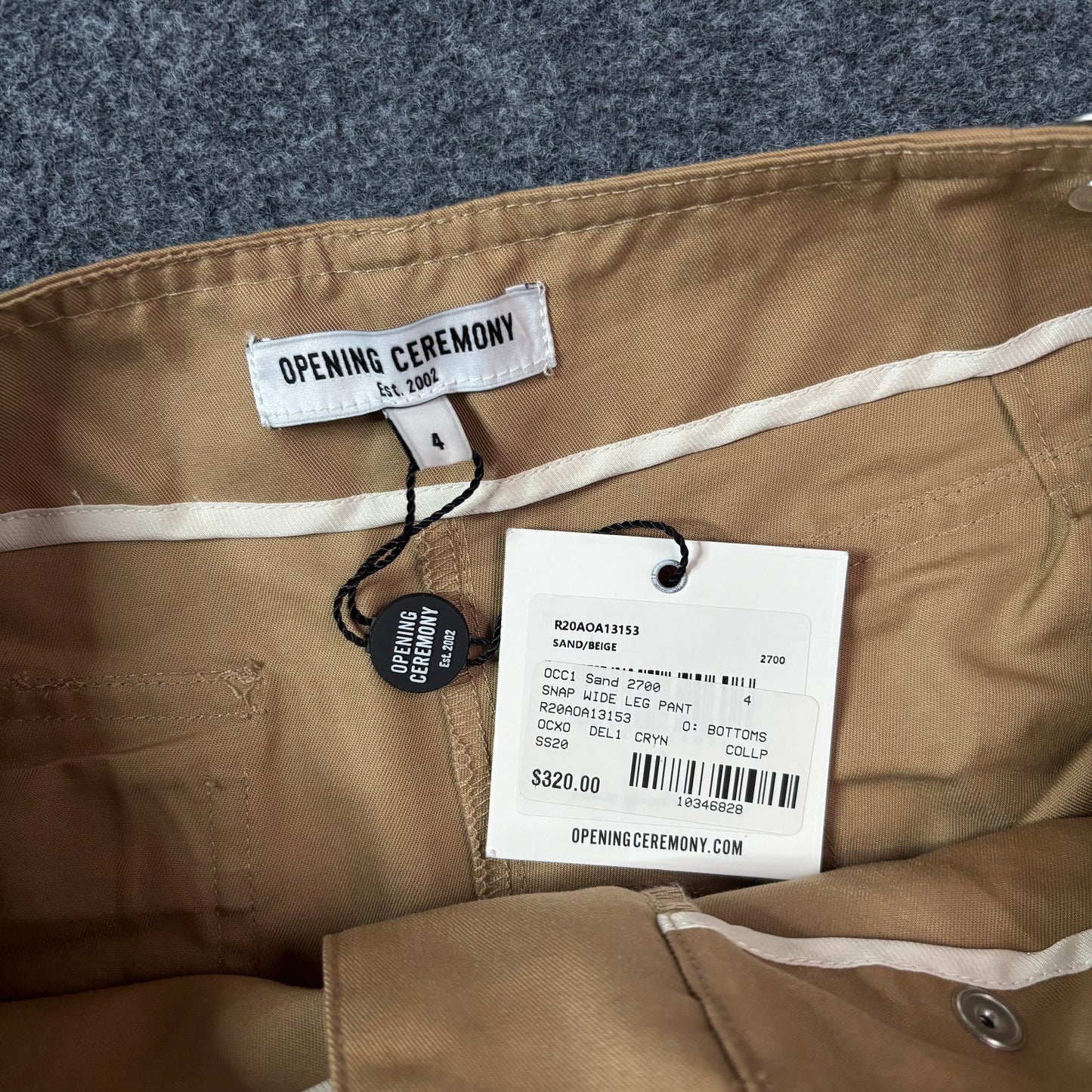 Open ceremony snap wide leg pants