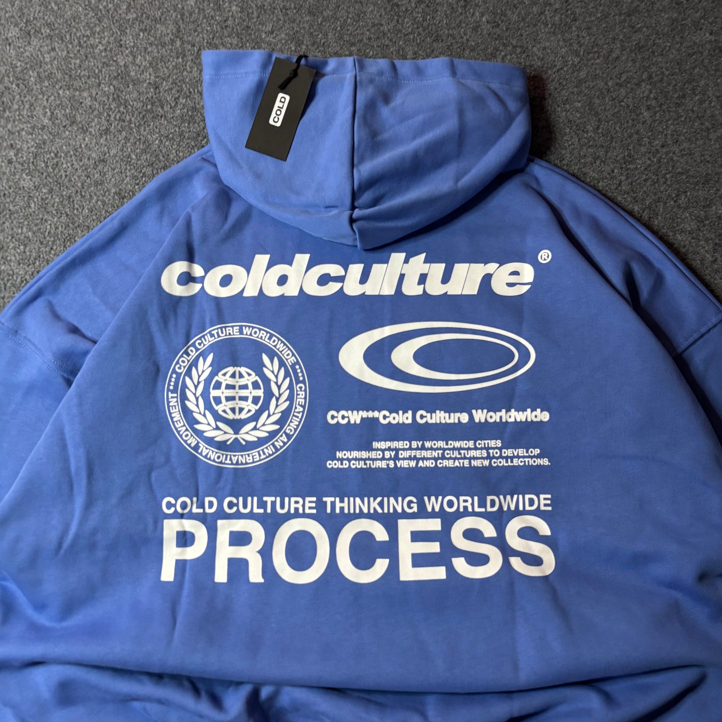Cold Culture visualice hoodie saphire blue
