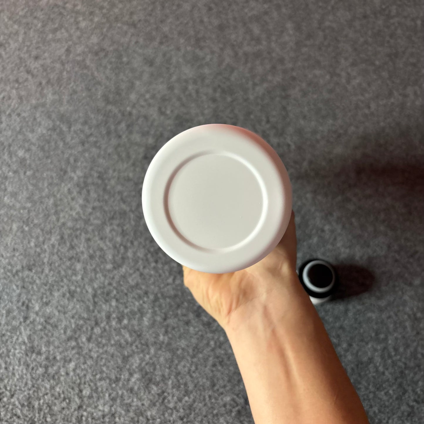Eric Emanuel water bottle core metal white grey