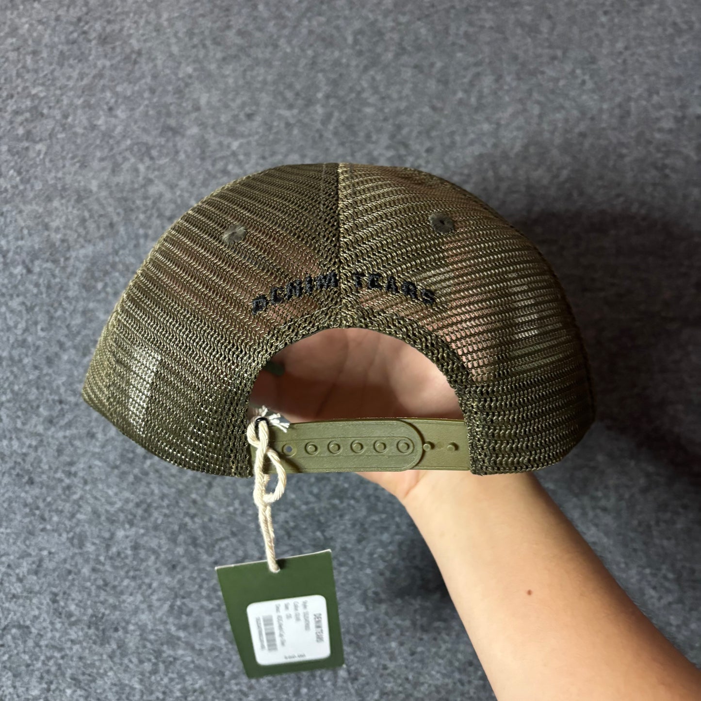 Denim tears ADG mesh cap olive