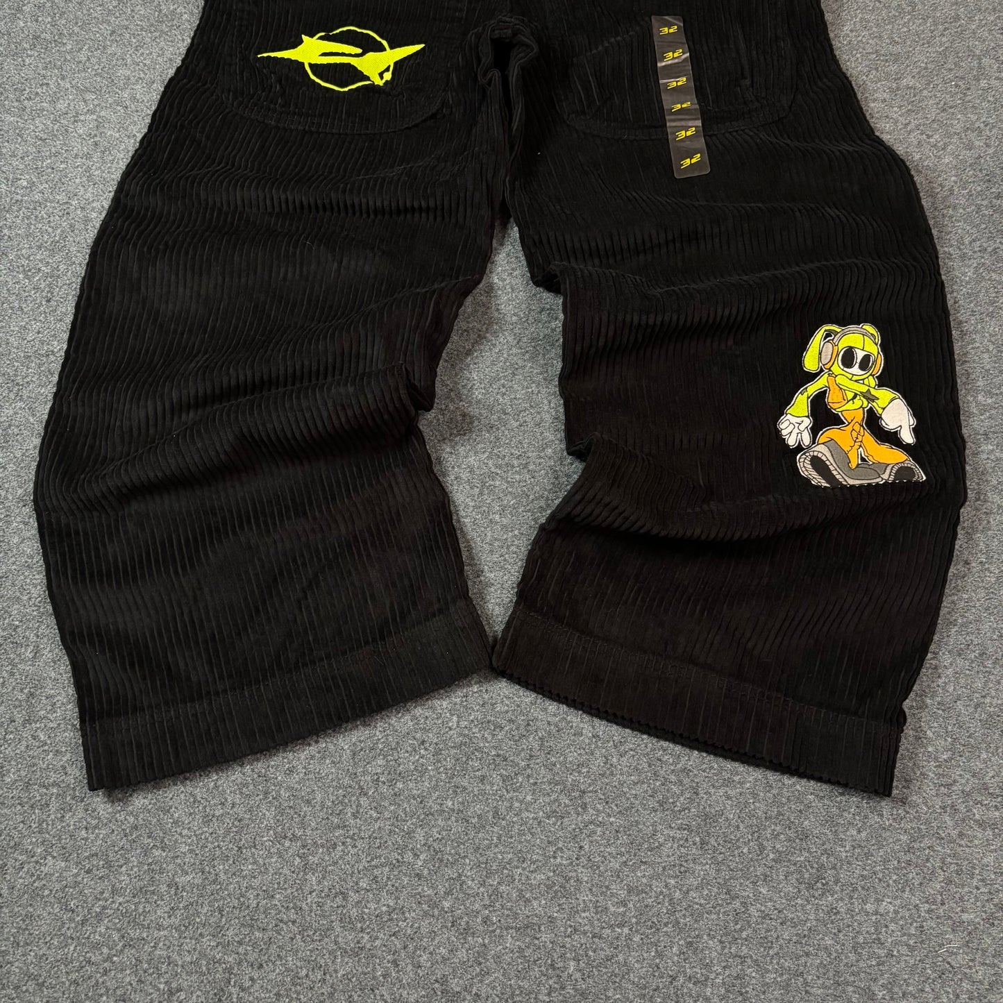 A Lab mega rave black corduroy pants