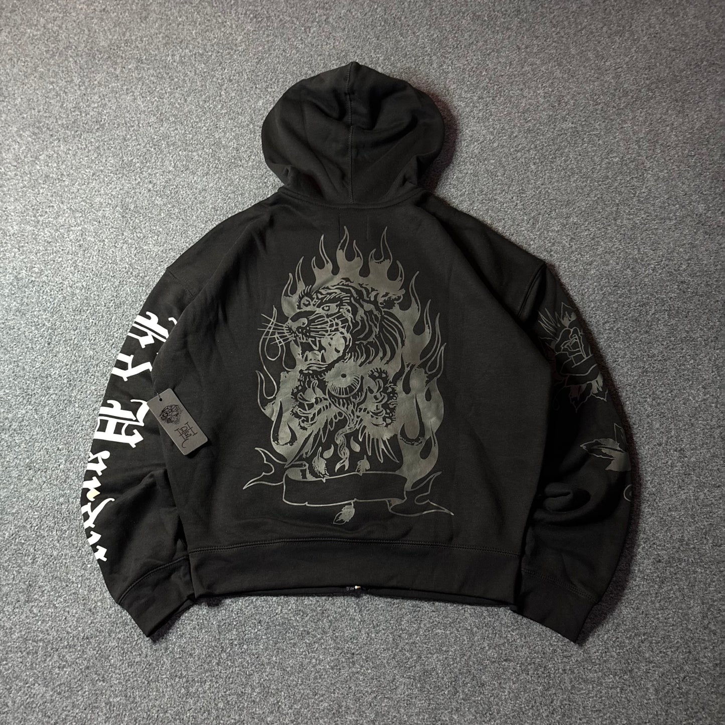 Ed Hardy LKS skull boxy zip hoodie