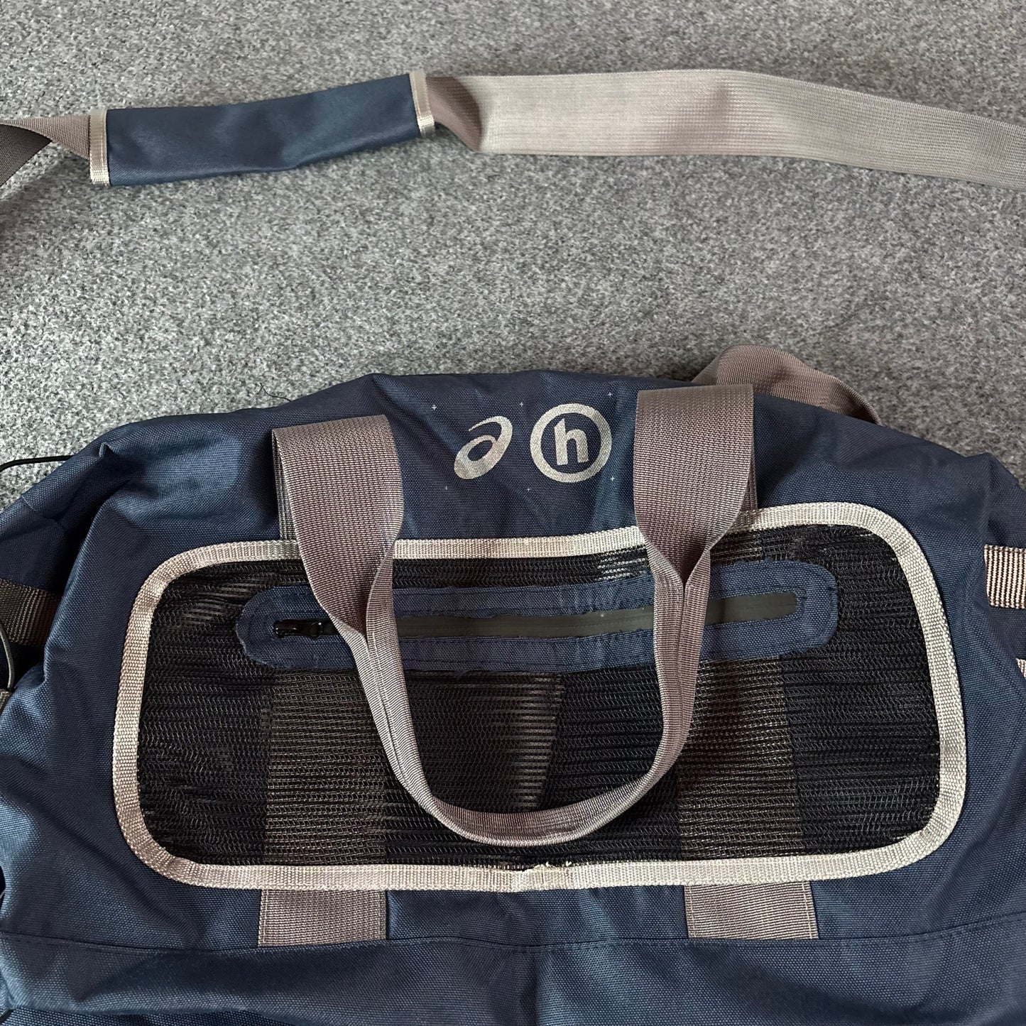 Hidden NY x Asics duffle bag blue