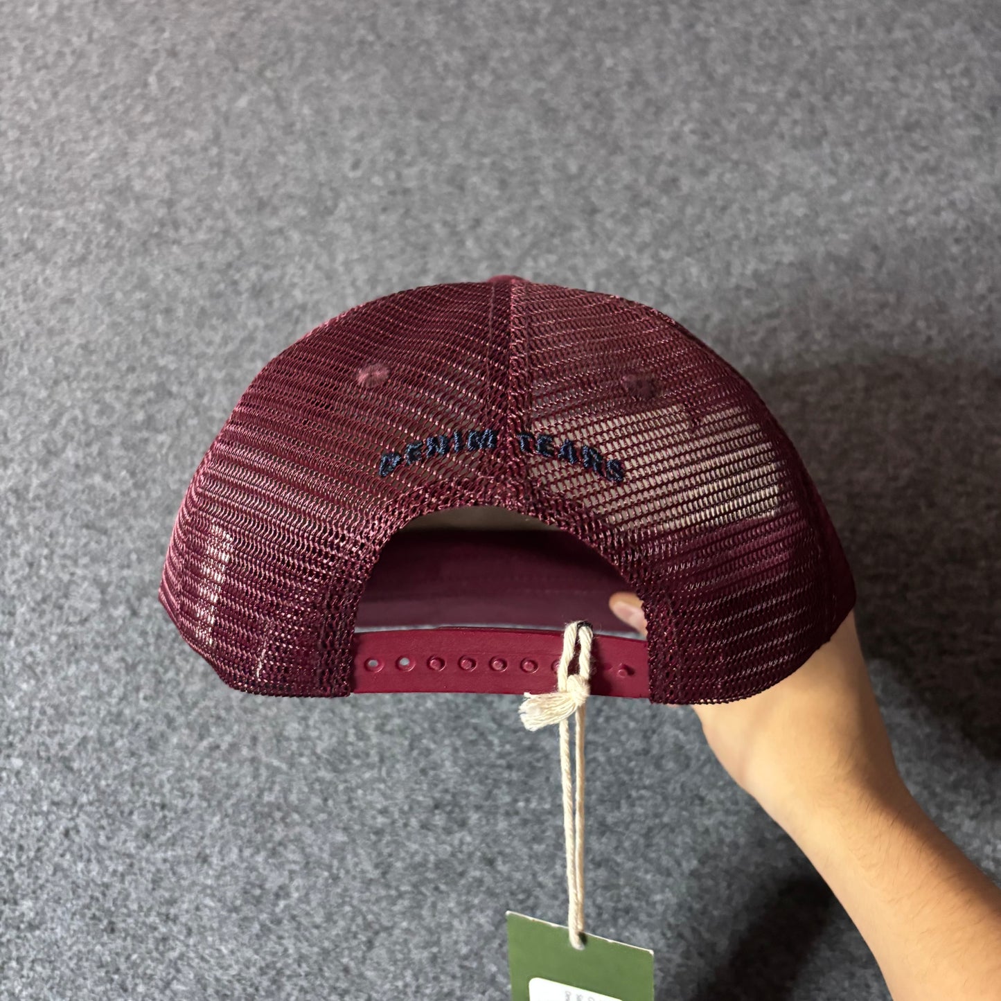 Denim Tears ADG mesh cap burgundy