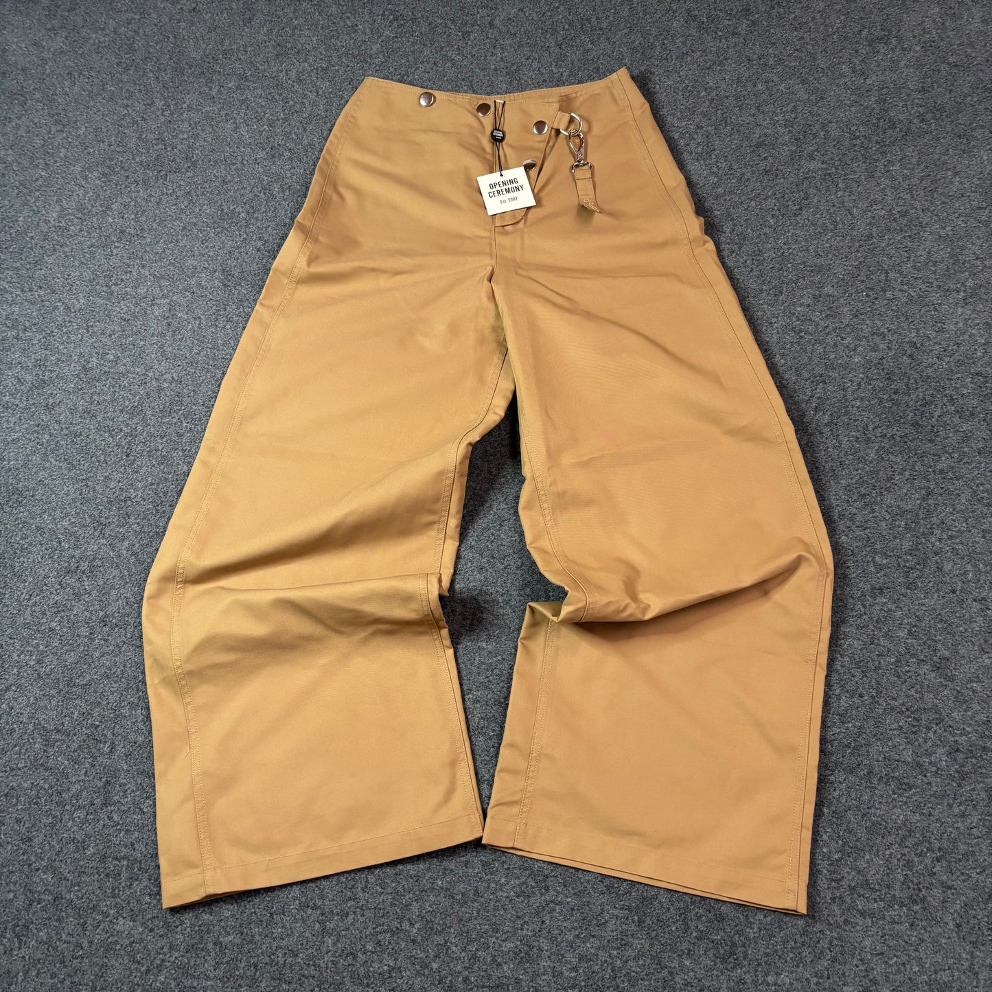 Open ceremony snap wide leg pants