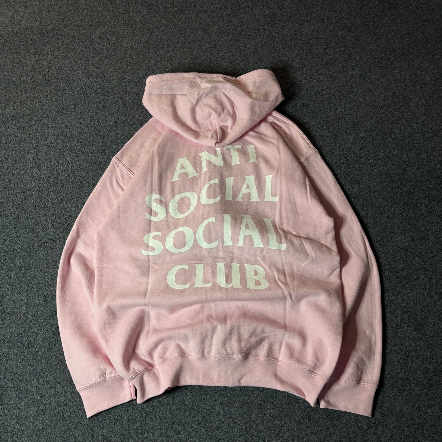 Anti Social Social Club pink zip up hoodie
