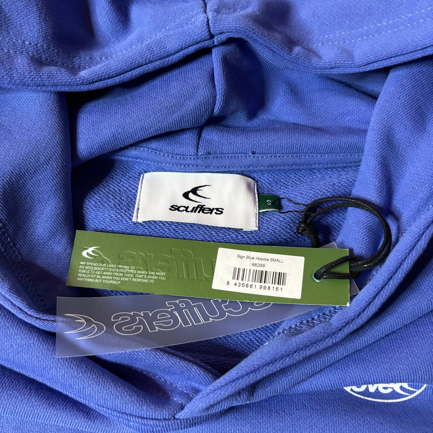 Scuffers with love sign hoodie blue