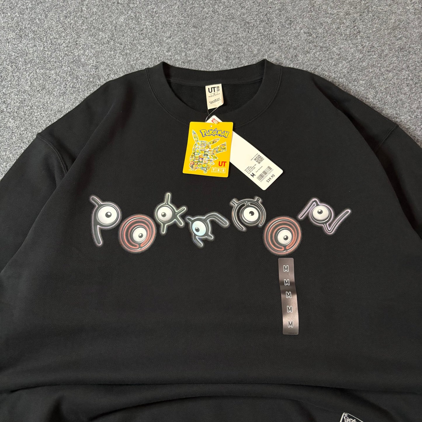 Uniqlo x Pokemon unown crewneck black