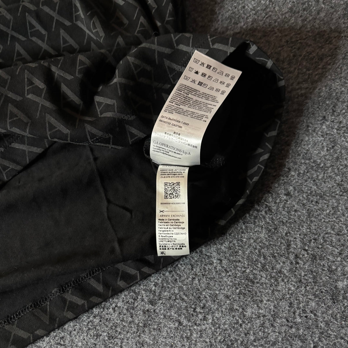 Armani exchange logo aop tee