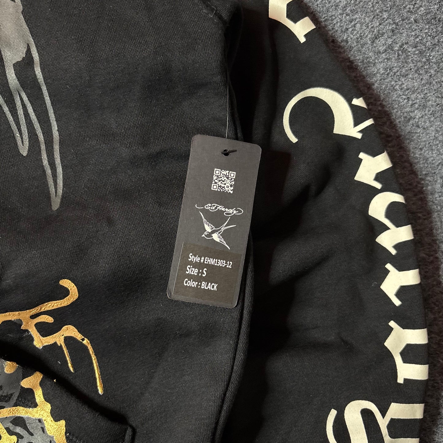 Ed Hardy LKS skull boxy zip hoodie