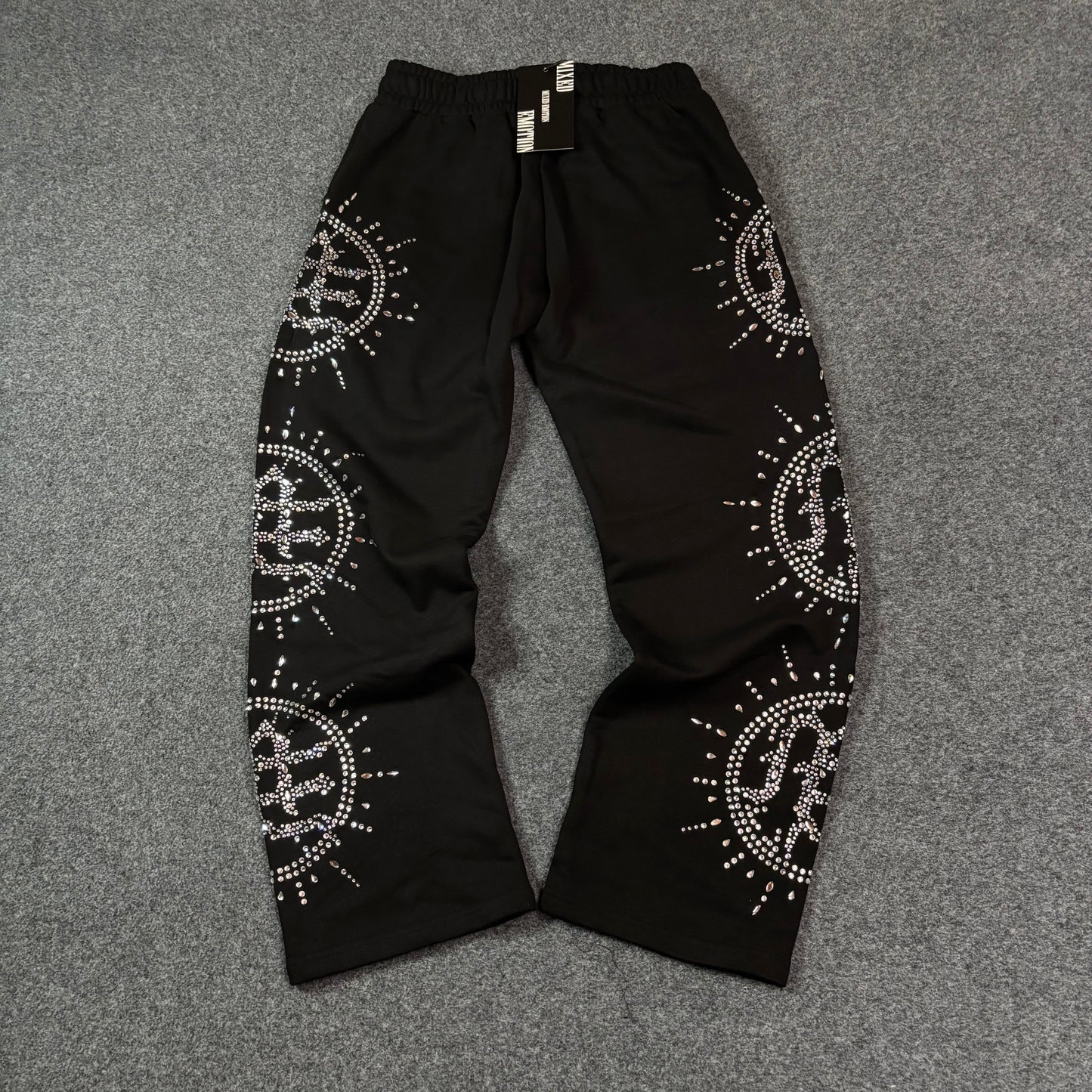 Mixed Emotions rhinestone embellishment track pant