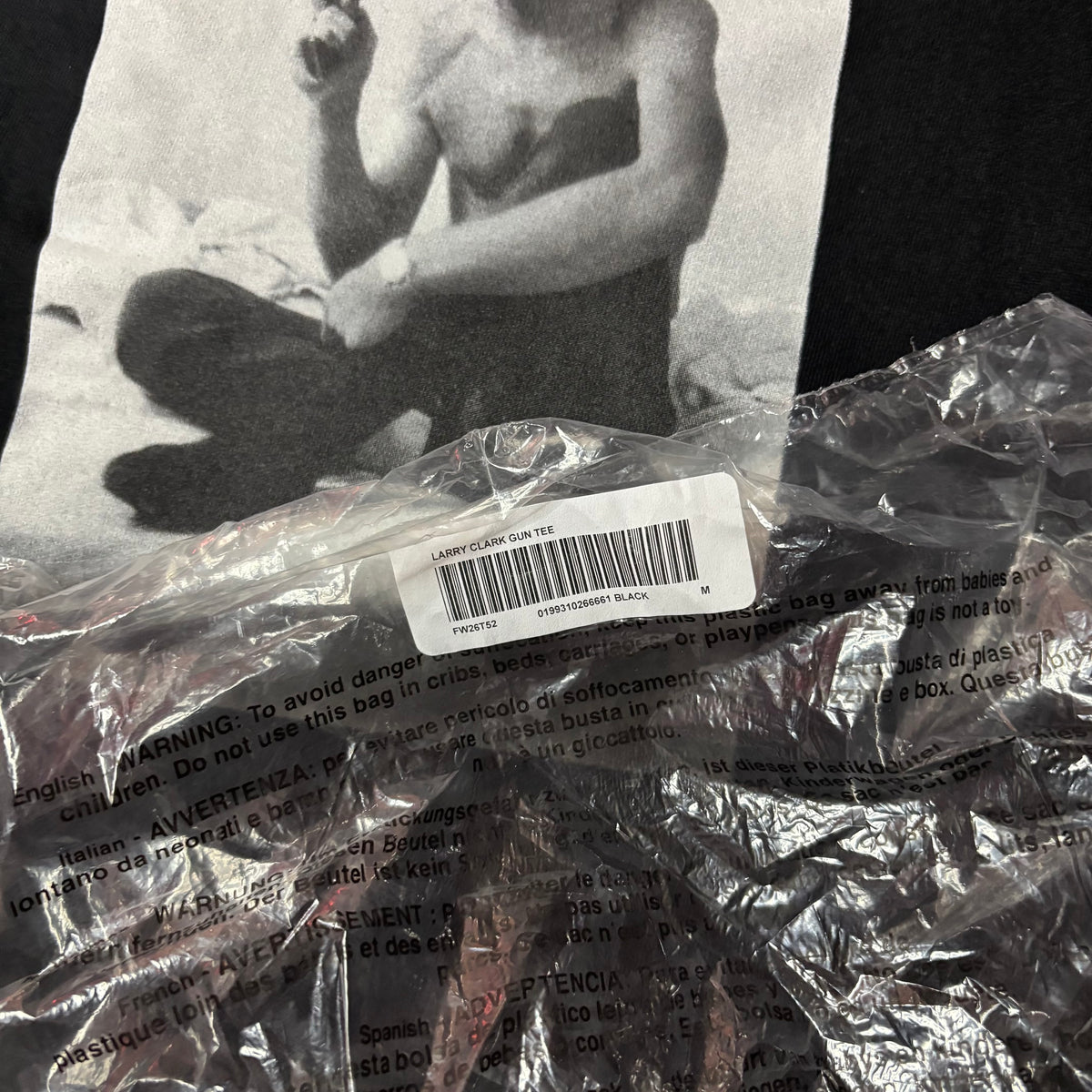 Supreme x Larry Clark gun tee black