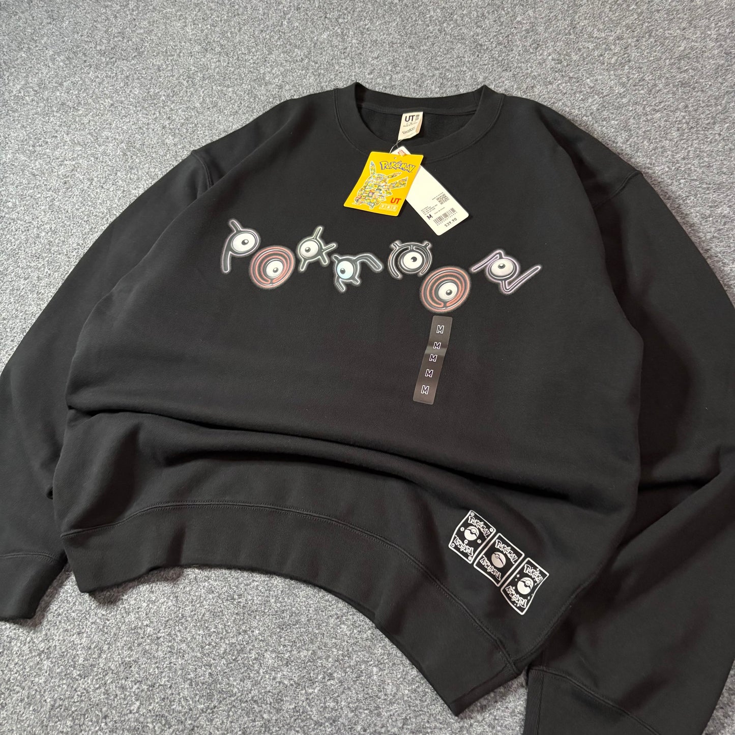 Uniqlo x Pokemon unown crewneck black