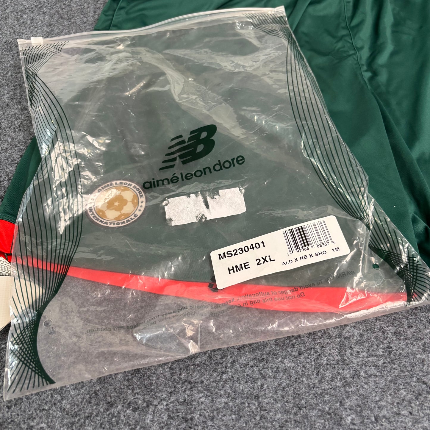 Aime Leon Dore x New Balance green short