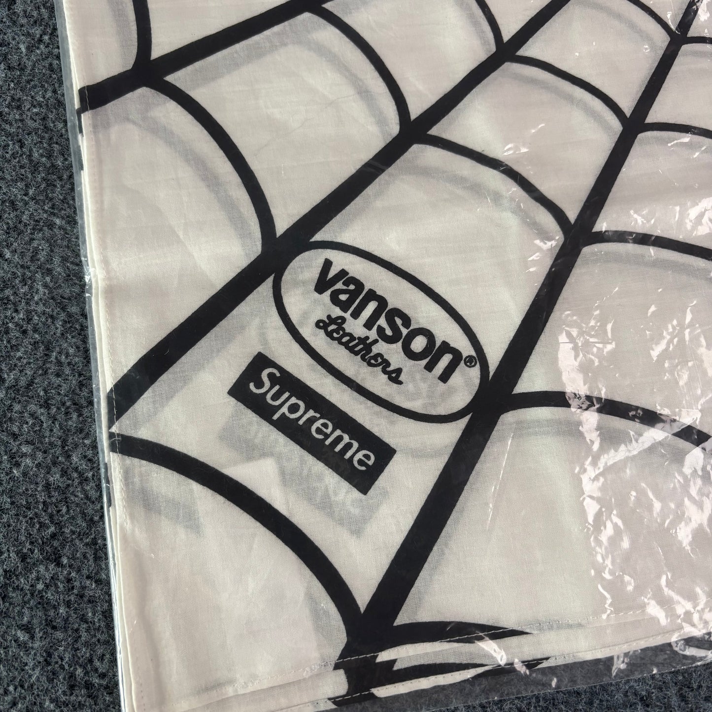Supreme x Vanson Leathers x Spiderman bandana