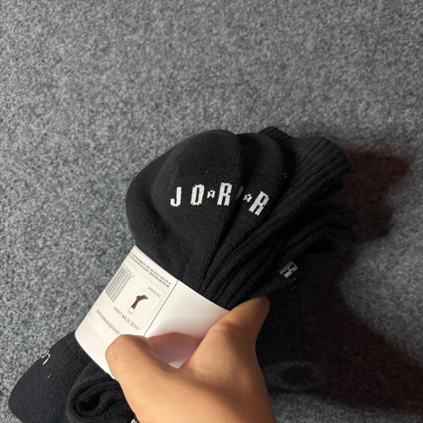 Jordan essentials 3 pack black tall socks