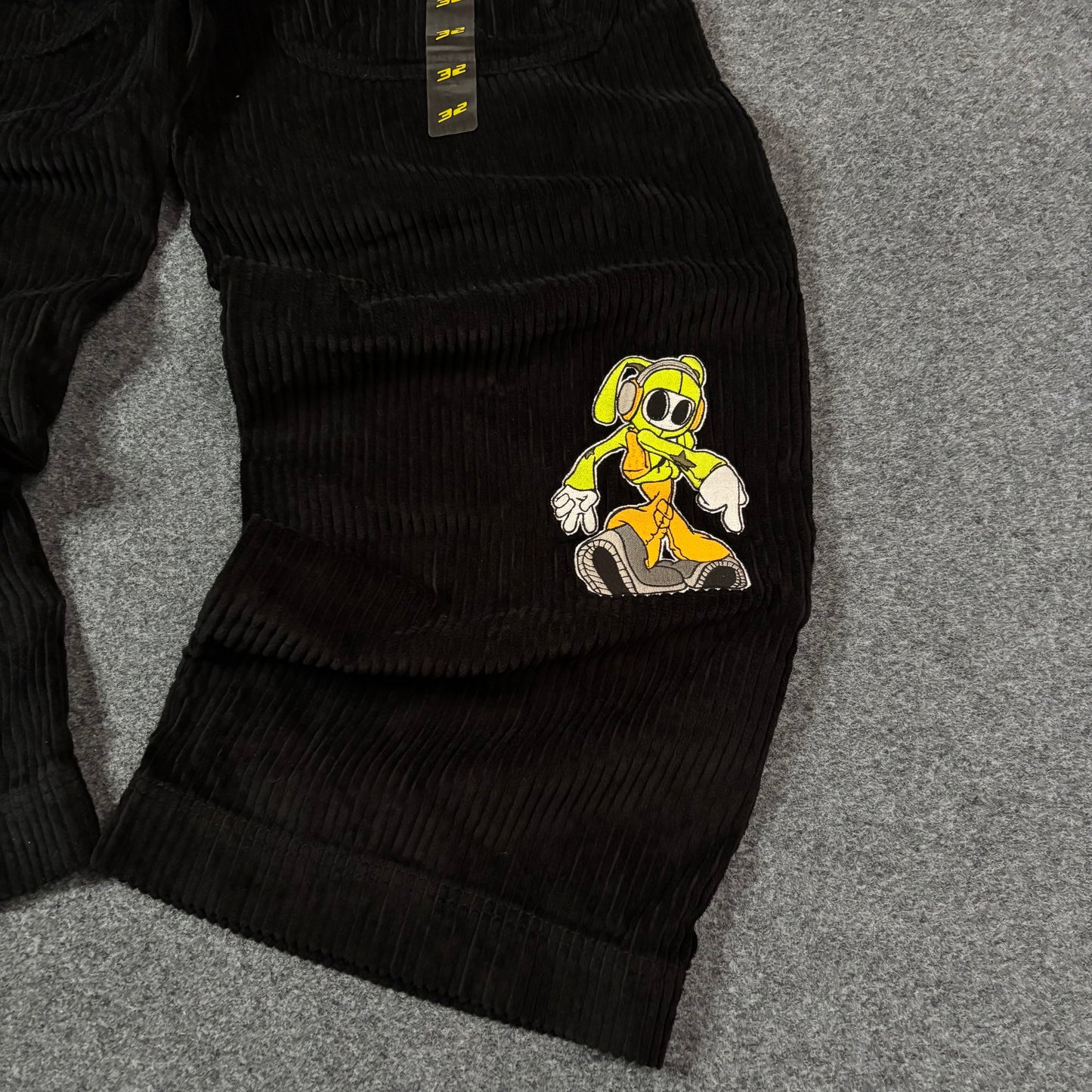 A Lab mega rave black corduroy pants