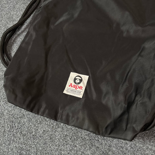 Aape drawstrings bag black