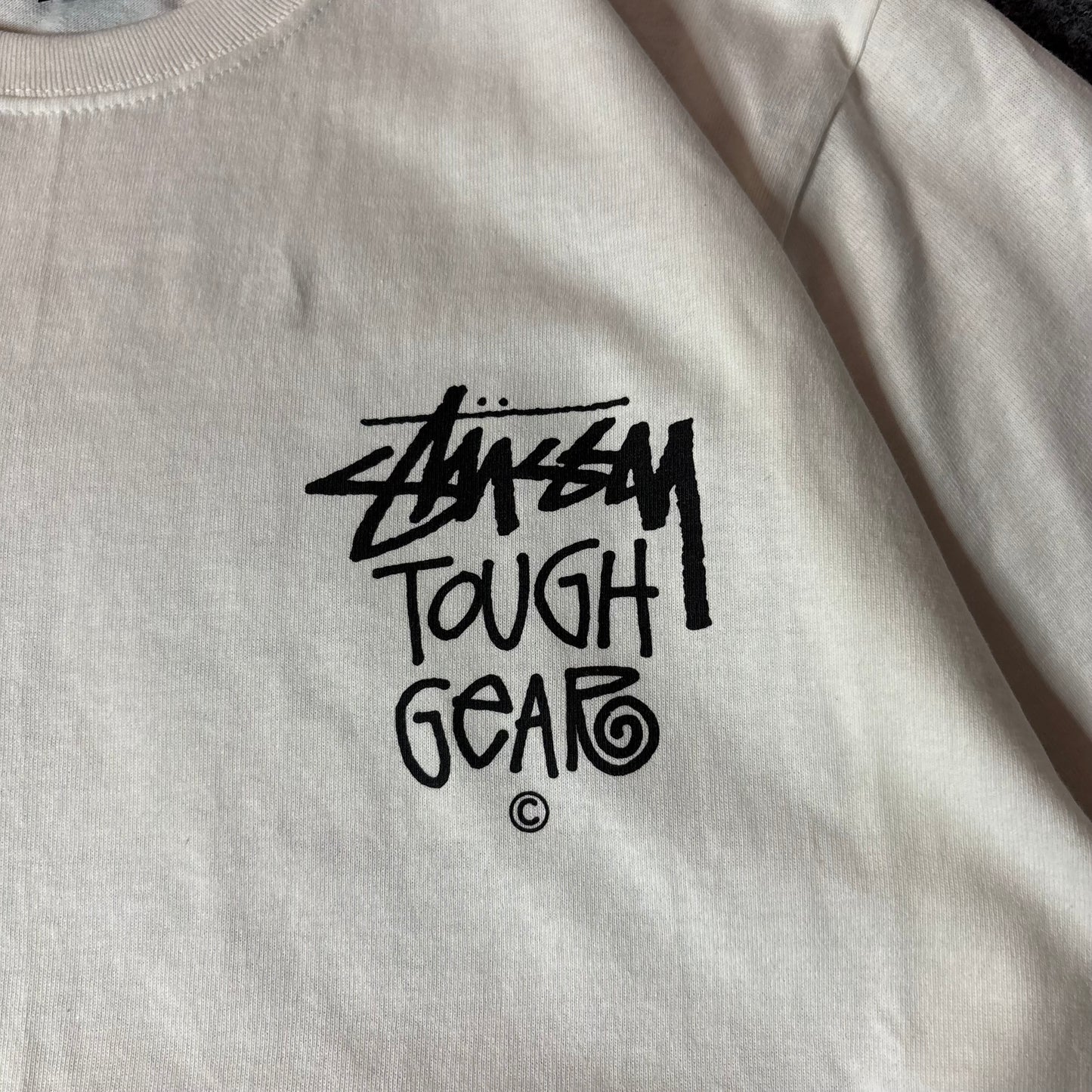 Stussy tough gear white tee