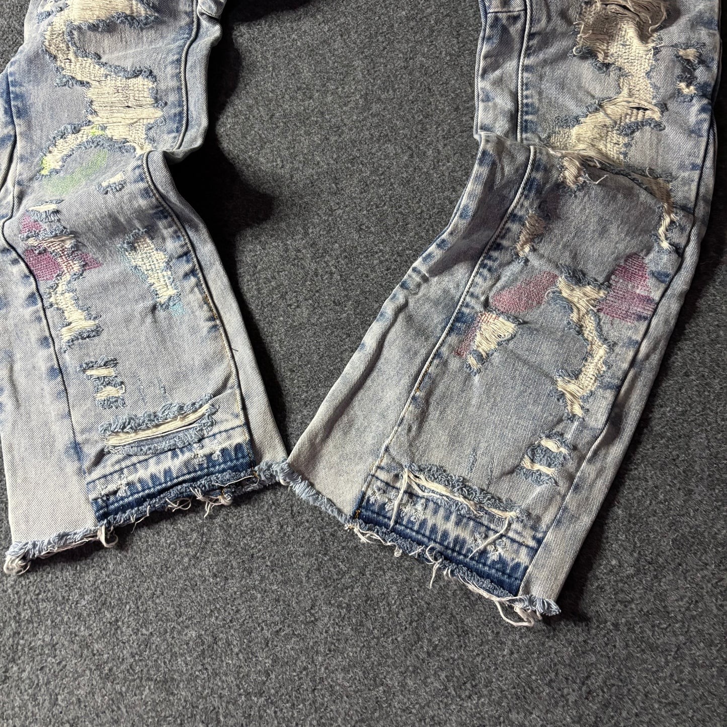 MNML flared reconstructed denim heavy jeans