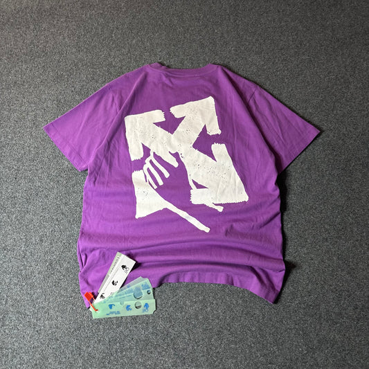 Off White orchid white hand arrow slim s/s tee