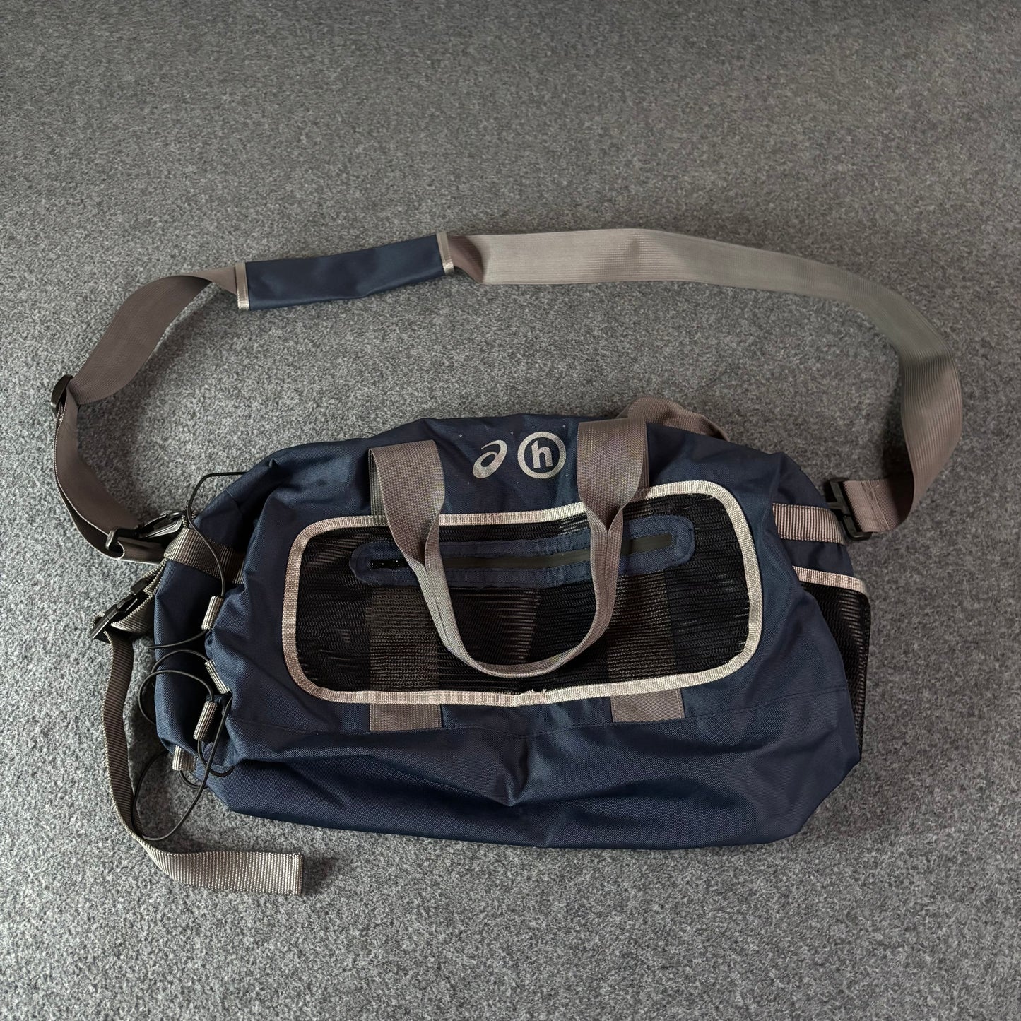 Hidden NY x Asics duffle bag blue