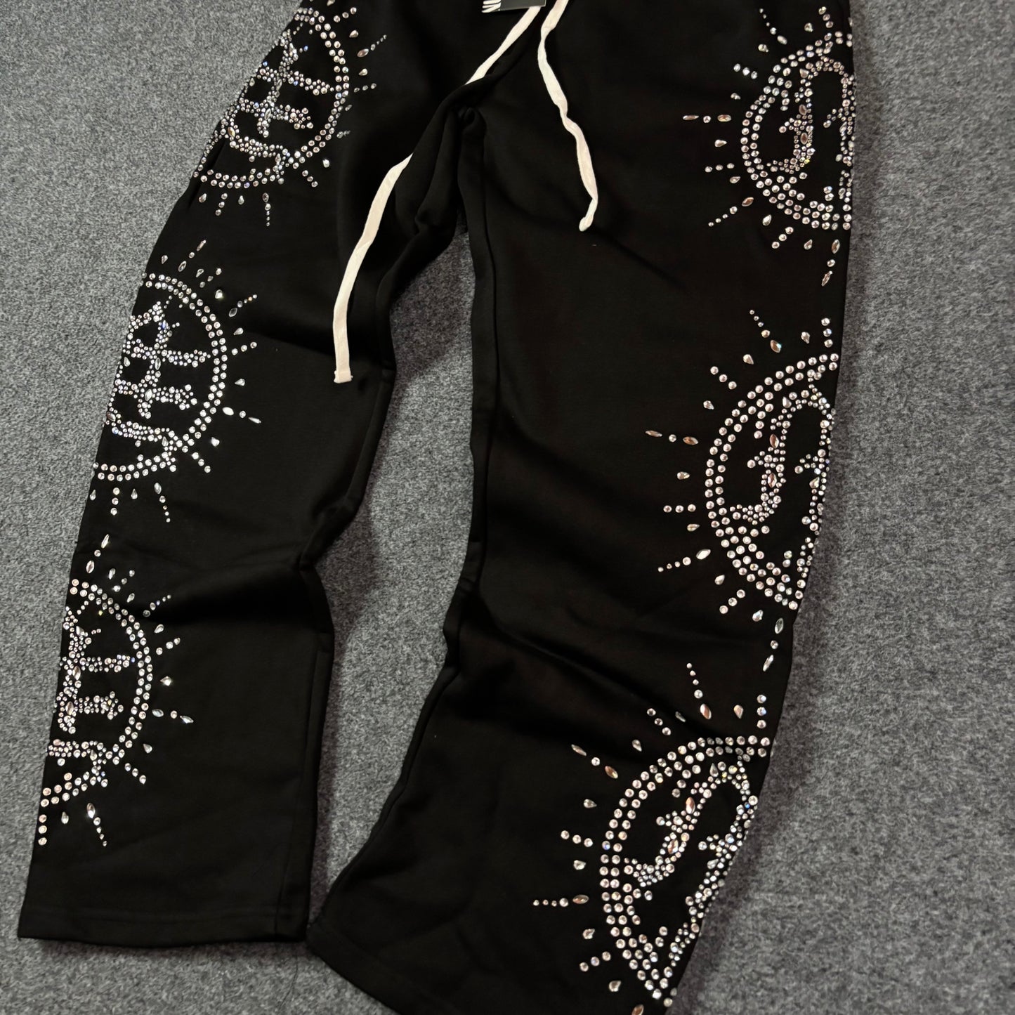 Mixed Emotions rhinestone embellishment track pant