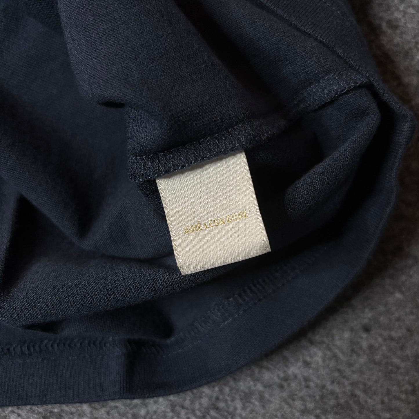 Aime Leon Dore ss micro din logo navy tee