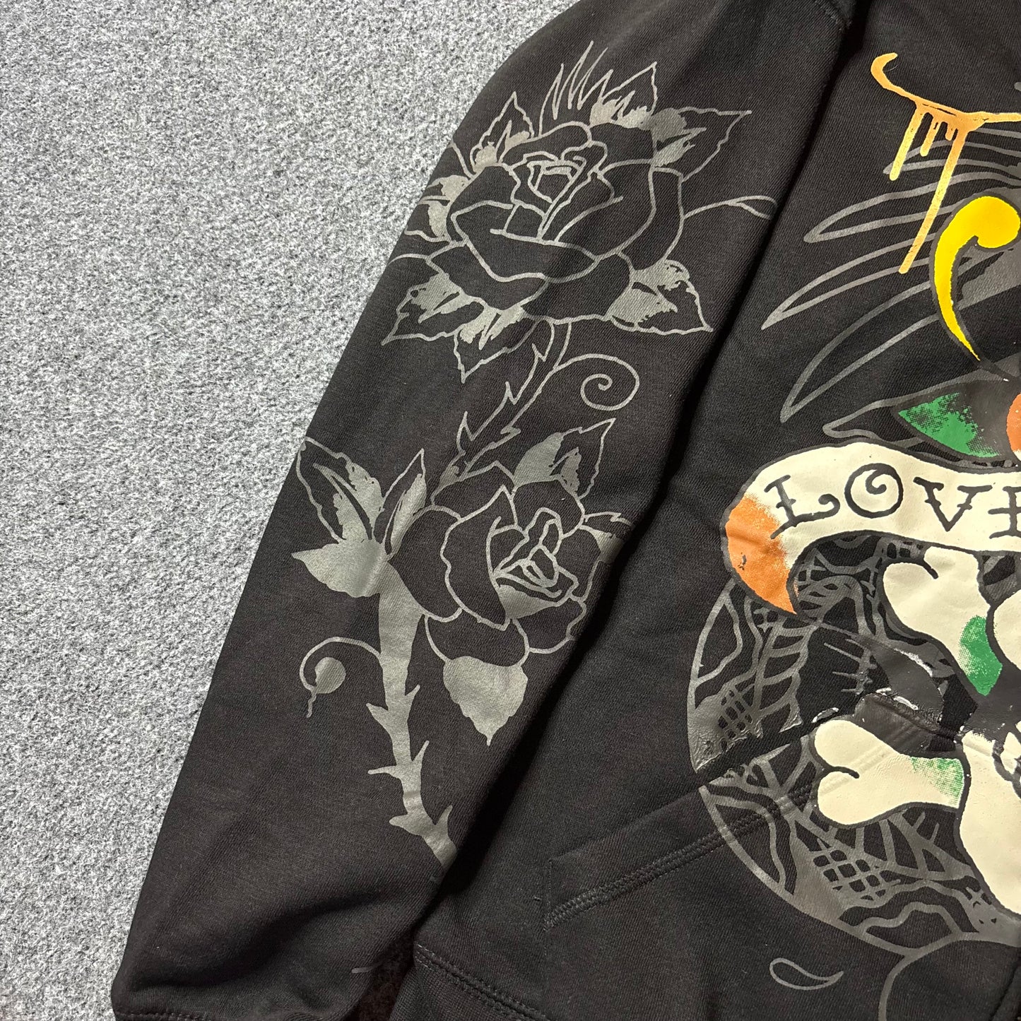Ed Hardy LKS skull boxy zip hoodie
