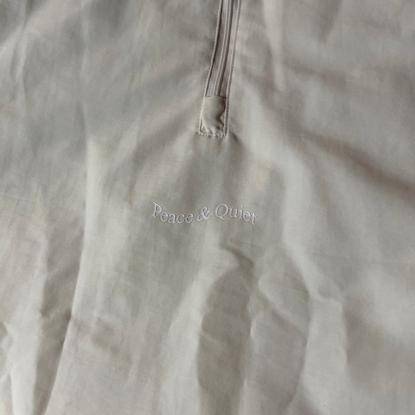 Museum of peace and quiet Wordmark Nylon Quarter Zip
Bone
