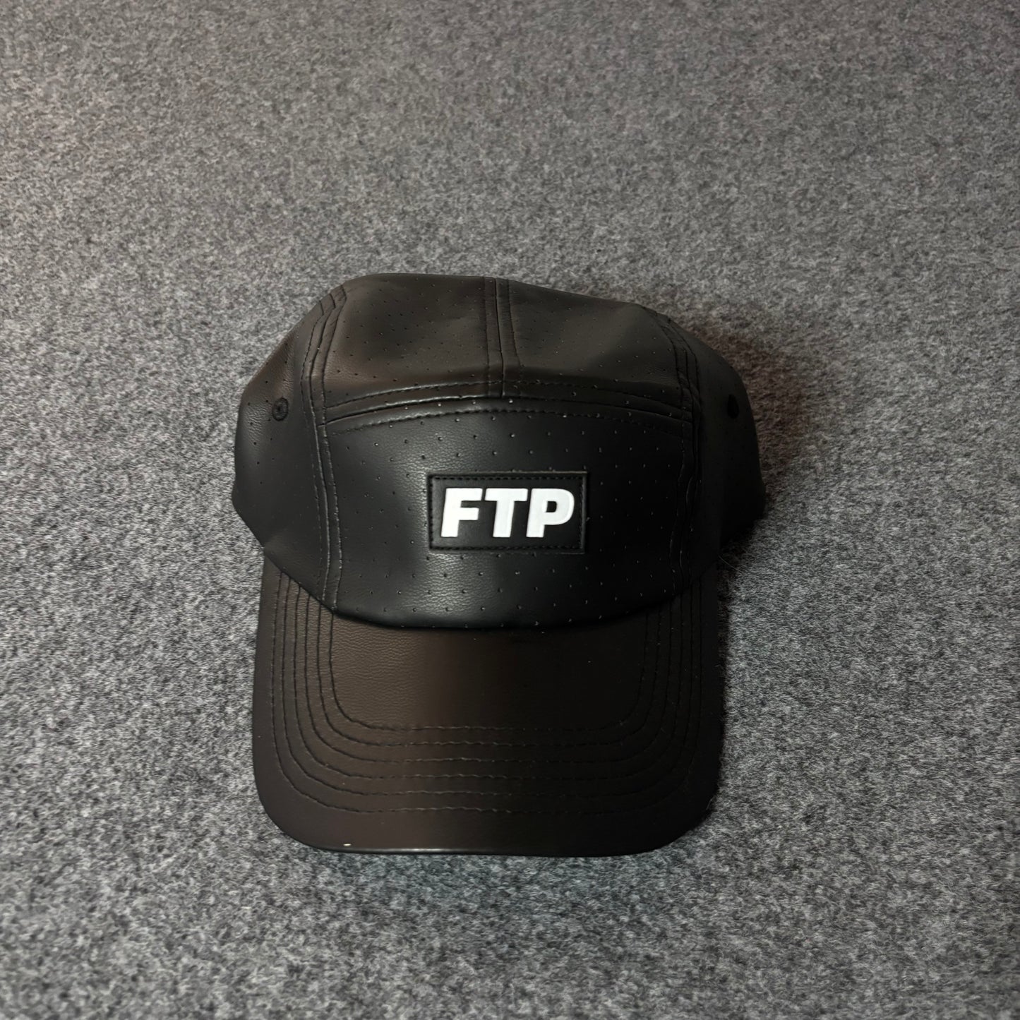 Fuck The Population perforated leather hat