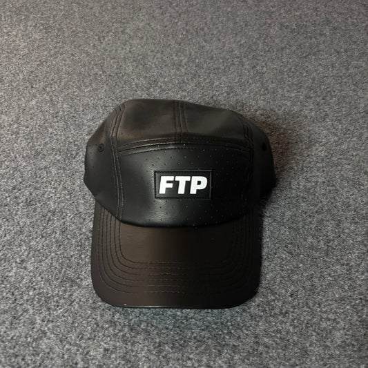 Fuck The Population perforated leather hat