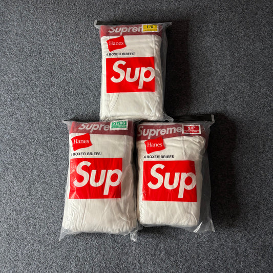Supreme boxers 4 pack white