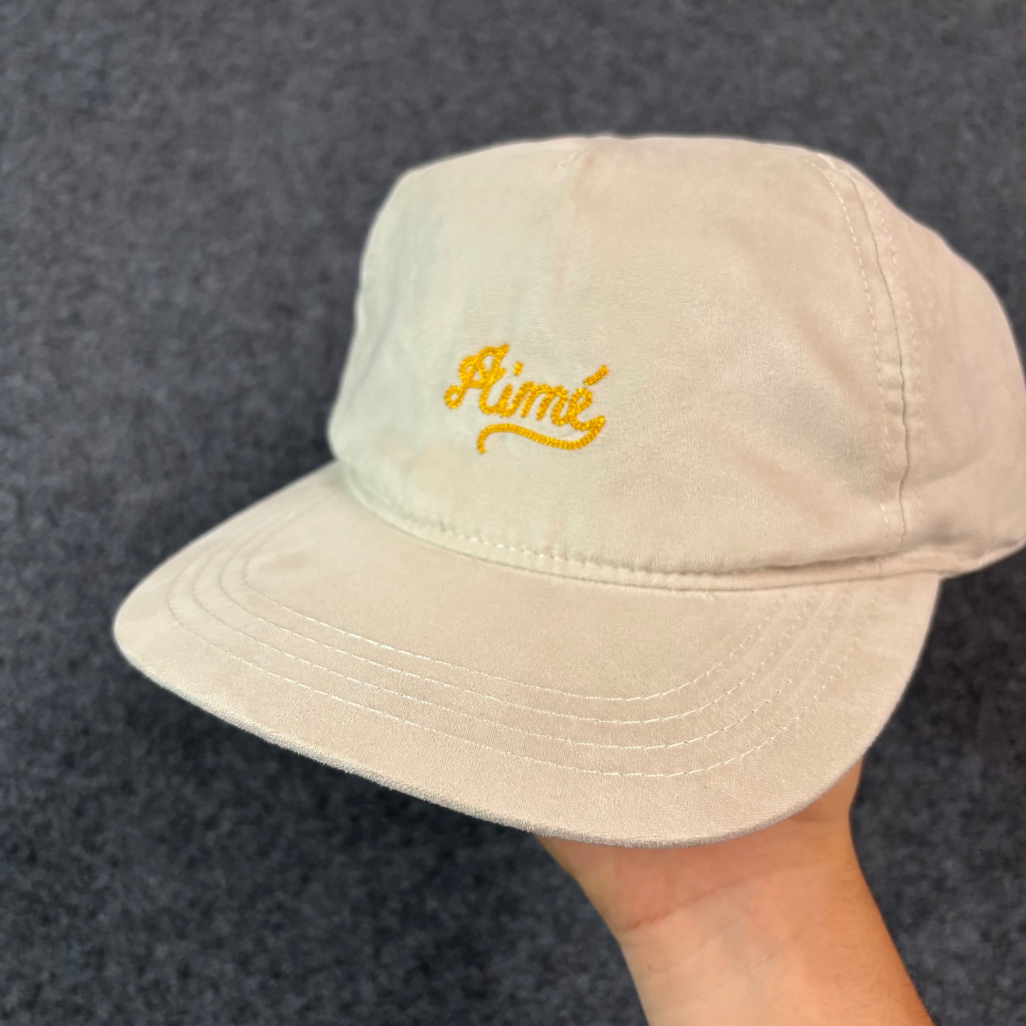Aime Leon Dore stitch cap silver brich