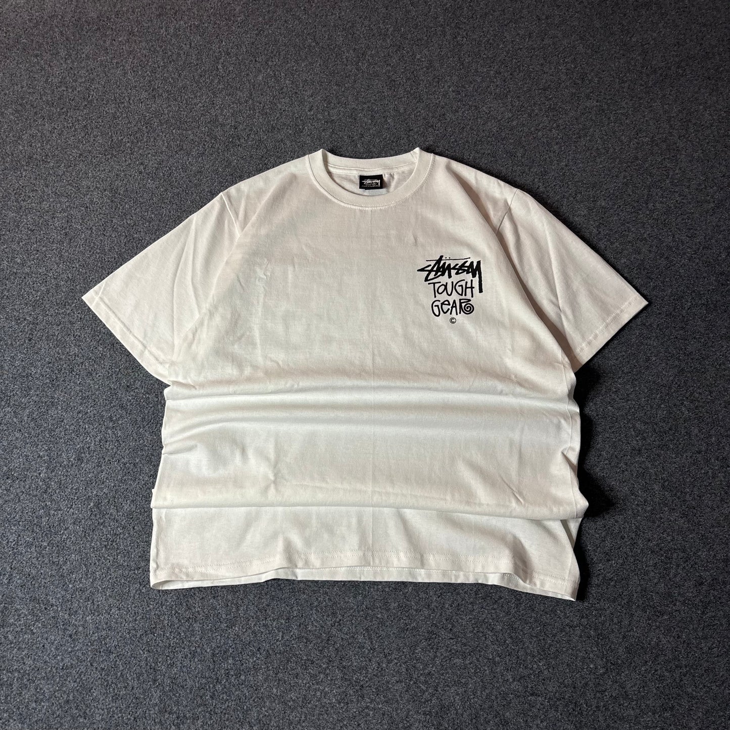 Stussy tough gear white tee