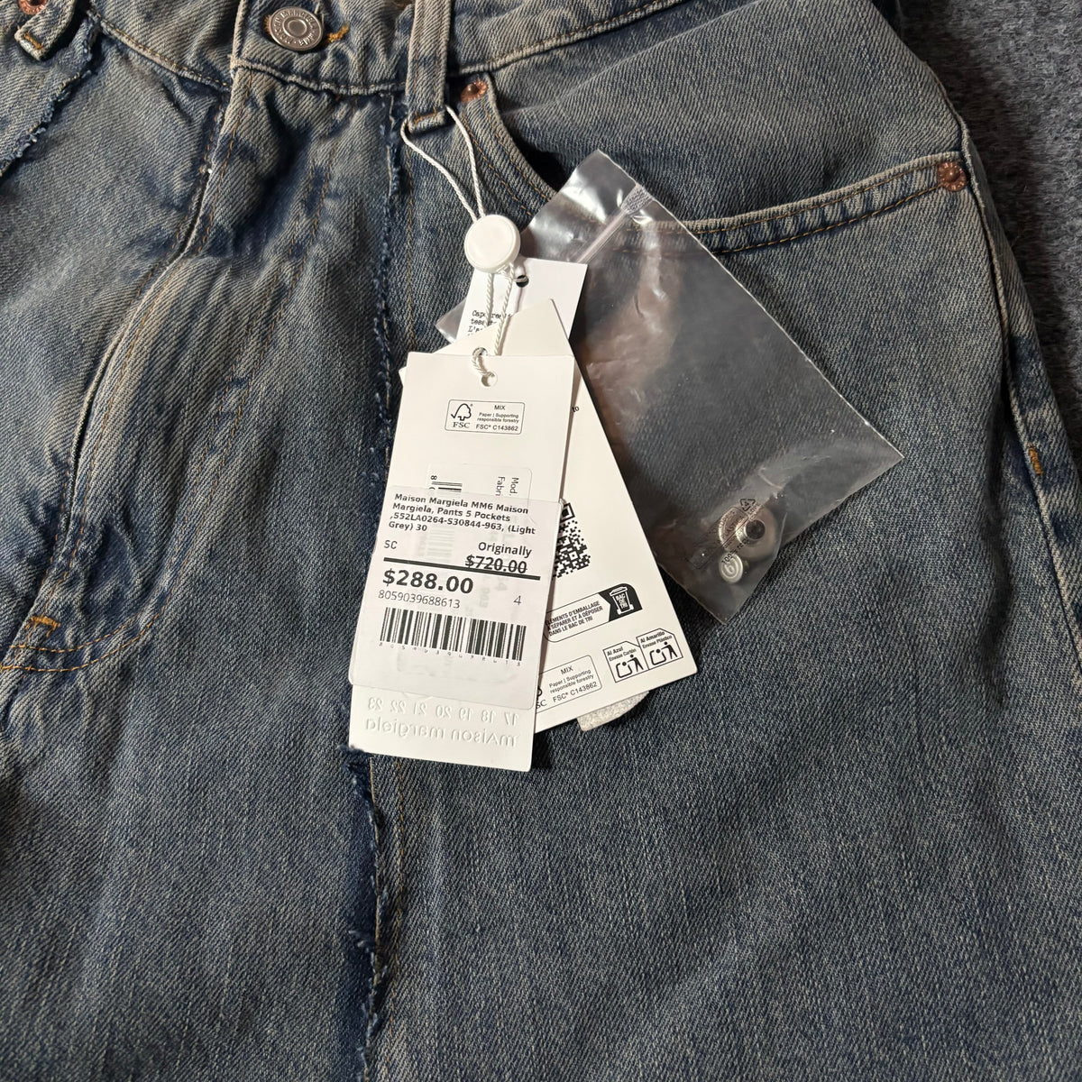 Maison Margiela MM6, Pants 5 Pockets (Light Grey)