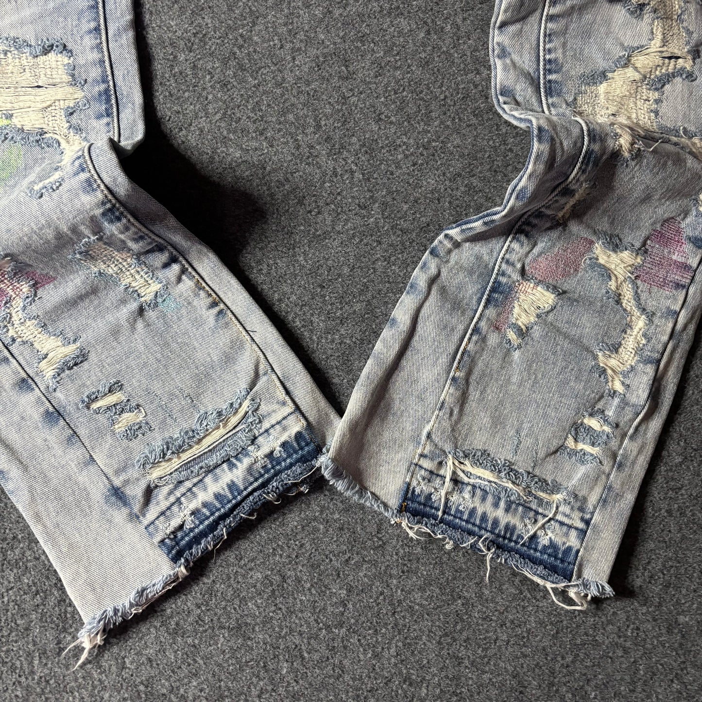 MNML flared reconstructed denim heavy jeans