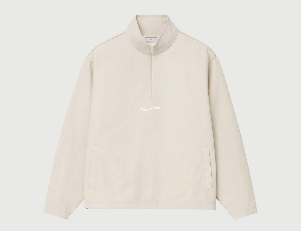 Museum of peace and quiet Wordmark Nylon Quarter Zip
Bone