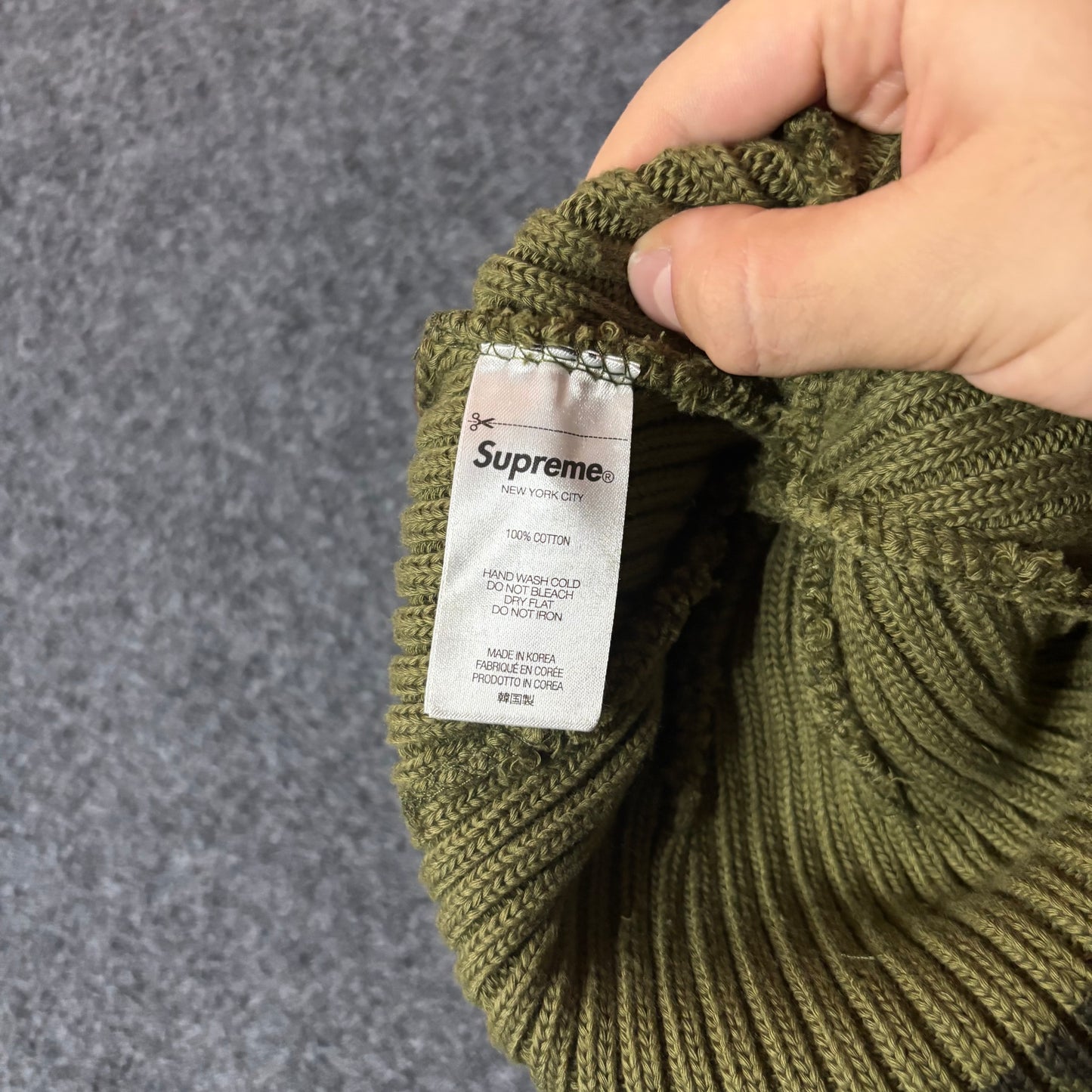 Supreme overdyed woodland camo beanie