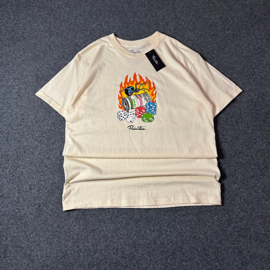 Primitive stakes beige tee
